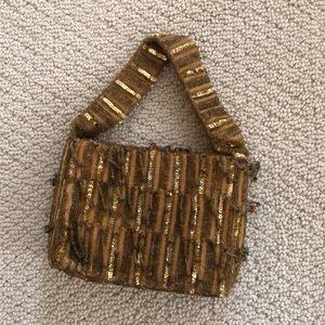 ♥️Pierre urbach Gold sequin evening purse